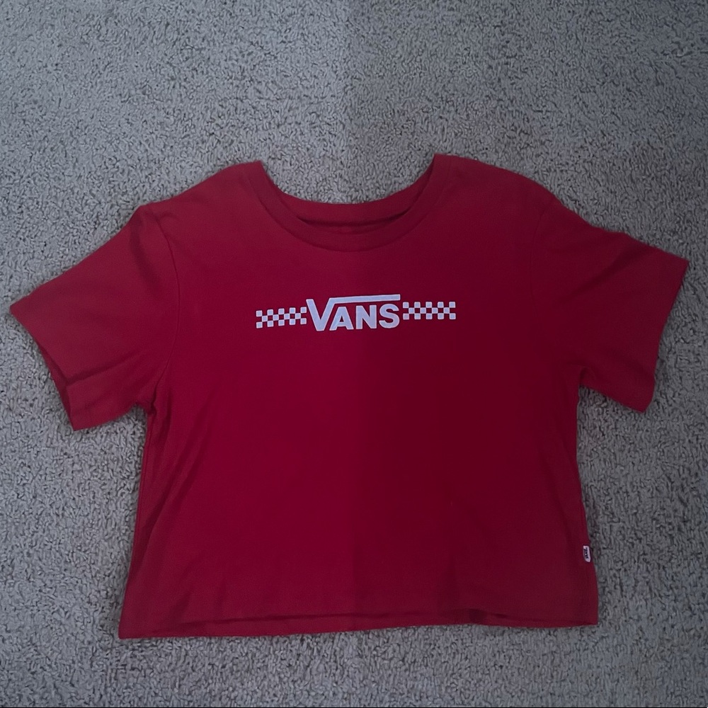Vans Oversized Red Crop Top - Picture 3 of 5